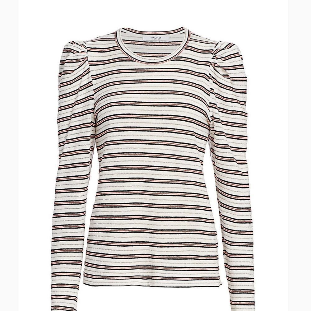 DEREK LAM 10 CROSBY| Amara Long-Sleeve Puff-Shoulder Tee